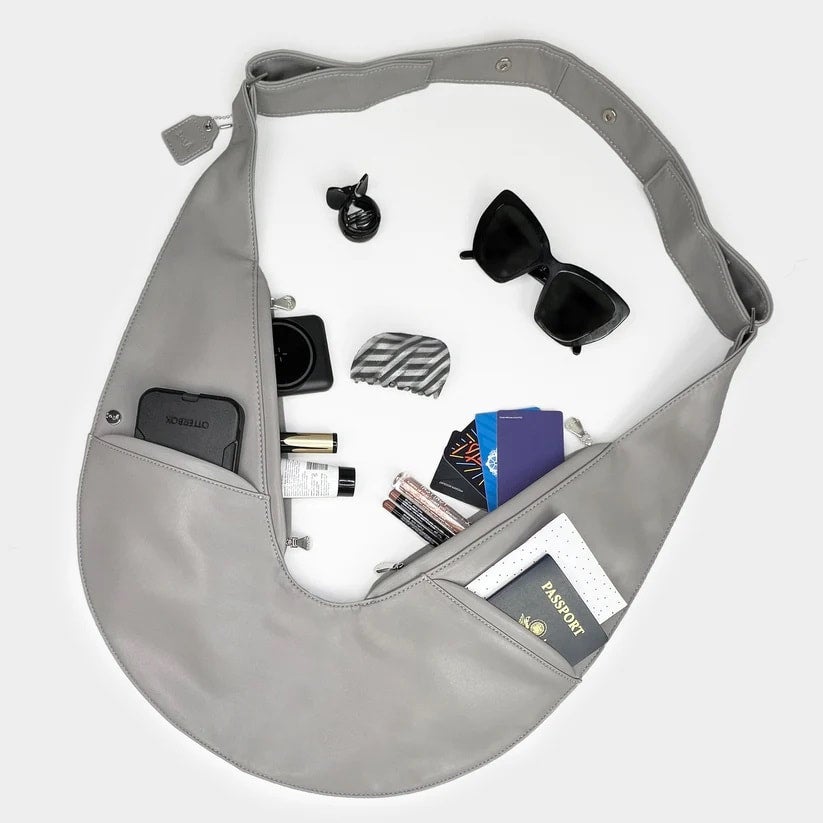 GreyFaux Sash Bag Practically Hip